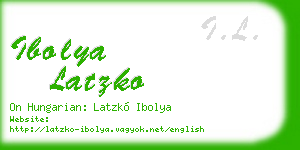 ibolya latzko business card